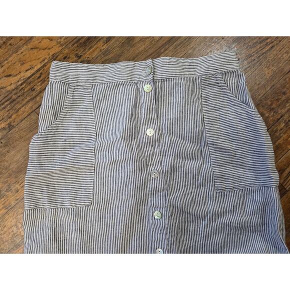 St Tropez West Linen Stripped Long Maxi SKIRT Blue Yacht - Picture 5 of 9